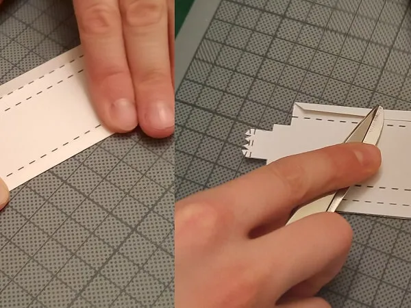 Step 3: Crease the parts